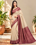 DP-Z26103 Cream Banarsi saree