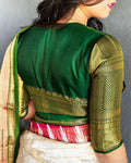 BL-F51927R Green Kanchi Blouse
