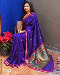 DP-Y12510 Purple Rawsilk Saree