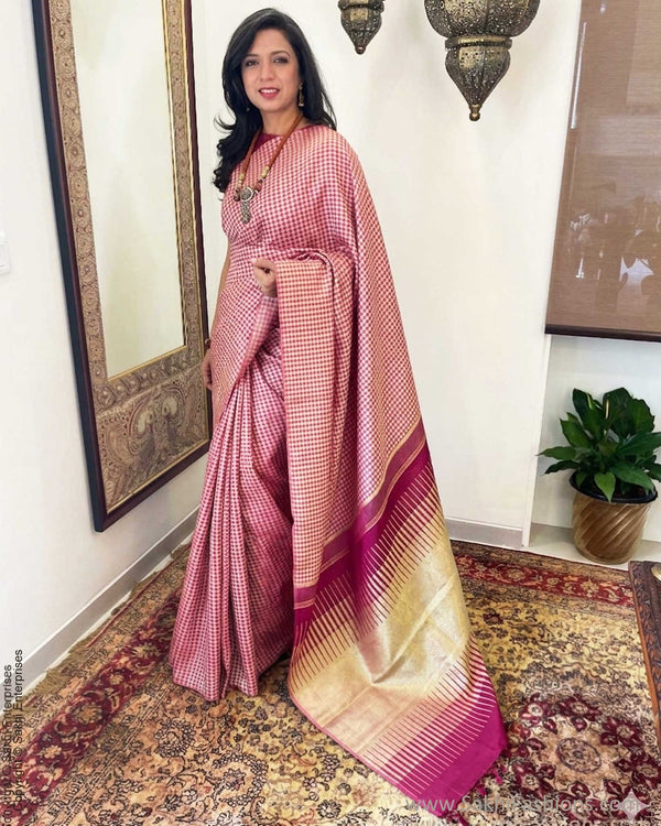 EE-S26033 Pink Saree Dress – sakhifashions