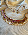 AJ-Z02279 Ruby Kundan Necklace set