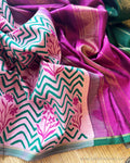 DP-Z01719 Pink Floral Kanchi Sari