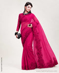DP-Y14719 Pink Organza Saree