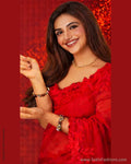 DP-YR14719 Red Organza Saree