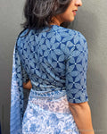 BL-Y15164 Blue Cotton Blouse