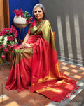 EE-Z00416 Red Rising Kanchi Saree