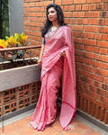 EE-Z02418 Red cotton Gamcha saree