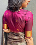 BL-W051311 Purple Kanchi Blouse