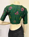 BL-Y06148R Green Kanchi Blouse