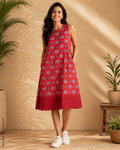 DP-X008971 Ajrakh Red Dress