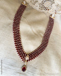 AG-Z05124 Ruby Pearls Necklace