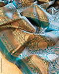 BL-Y08241 Green Banarsi Blouse