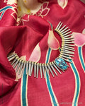 AS-Z24837 Silver Gold Necklace