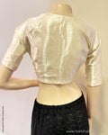 BL-V123621 White Mashru Blouse