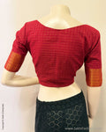 BL-X252141 Red Madurai Cotton Blouse