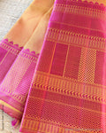 DP-Z06308 Yellow Kanchi Thread Saree