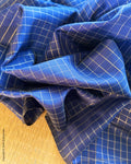 BL-Z06336 Navy Blue checks Blouse