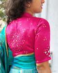 BL-Z07239 Pink Mashru silk Blouse