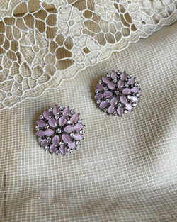 AJ-V18410 Pink stud Earring