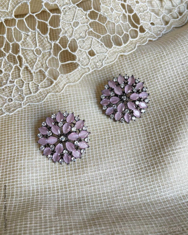 AJ-V18410 Pink stud Earring