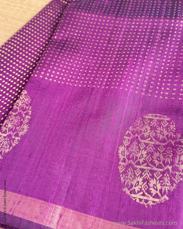 DP-Y04667 Purple Rawsilk Sari