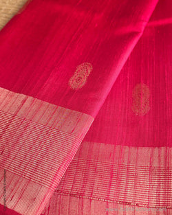 DP-Y04637 Red Rawsilk sari