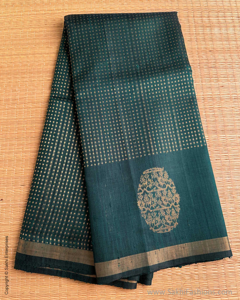 DP-Y04668 Green Rawsilk Sari