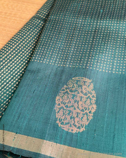 DP-Y04668 Green Rawsilk Sari