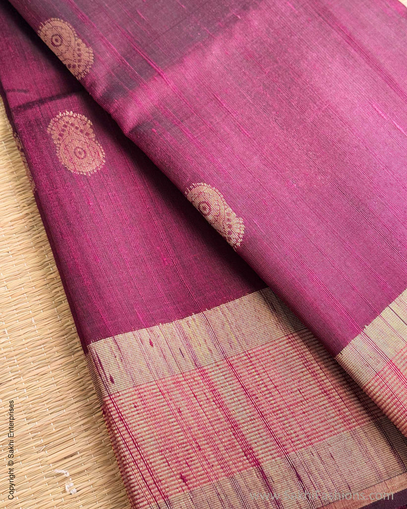 DP-Y04634 Plum Rawsilk sari