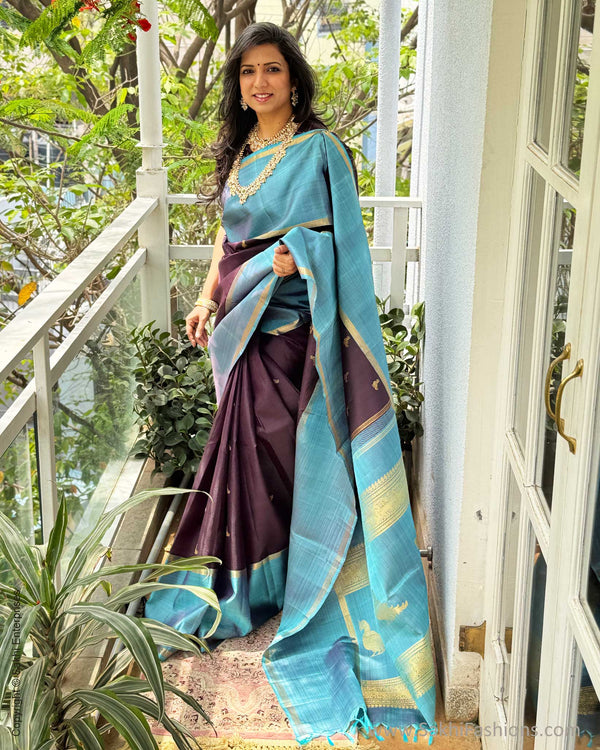 EE-Y00680 Brown Kanchi Saree