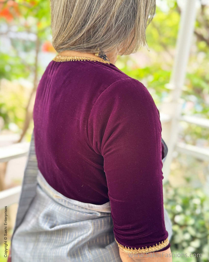 EE-Y00679 Grey Kanchi Saree