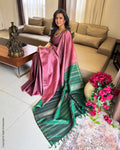 EE-Y00678 Pink Green Kanchi Sari