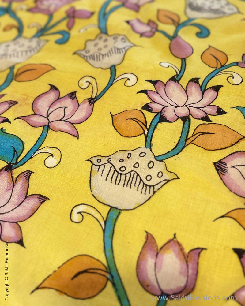 BL-X03904 Yellow Silk Kalamkari