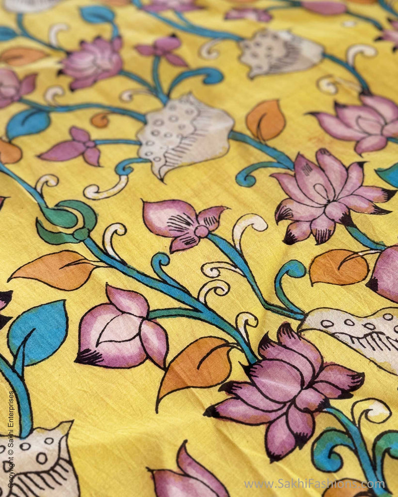 BL-X03904 Yellow Silk Kalamkari