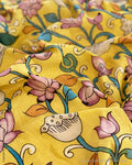 BL-X03904 Yellow Silk Kalamkari