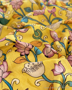 BL-X03904 Yellow Silk Kalamkari