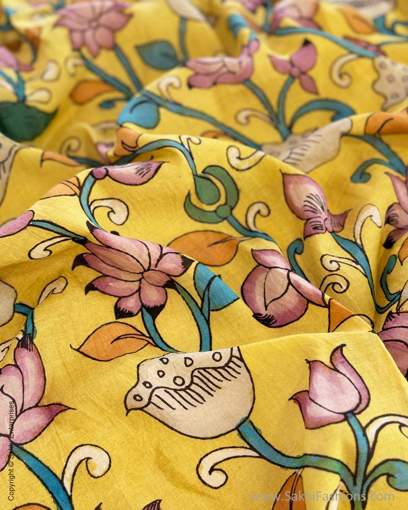 BL-X03904 Yellow Silk Kalamkari