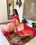 EE-X02944 Peach Red Saree