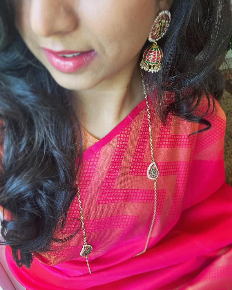 EE-W05129 Rani Pink Kanchi Sari