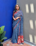 EE-X04114 Indigo Kalamkari Kota