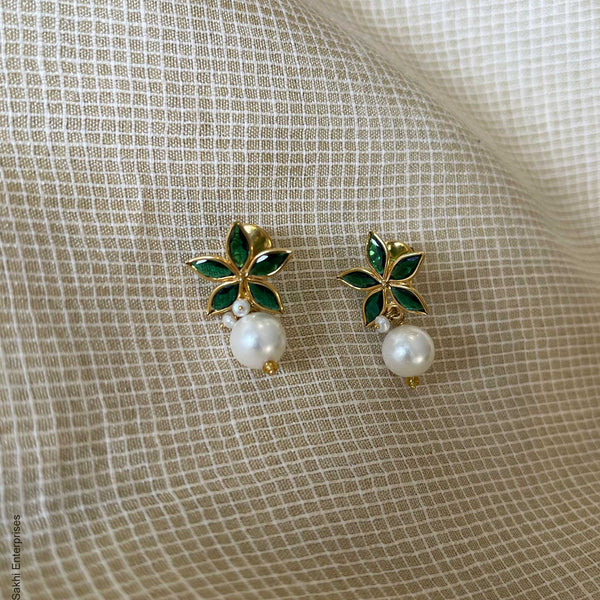 Elizabeth Locke Dome Diamond & South Sea Pearl Drop Earrings