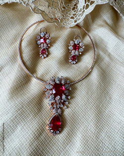 AJ-X31140 Diamante Pendant Set