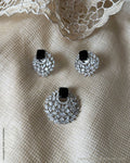AJ-X31134 Black Diamante Pendant Set