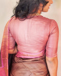 BL-FV06756 Dusty Rose Tussar Blouse