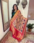 EE-W05057 Kalamkari Kanchi Dupatta