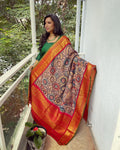 EE-W05059 Kalamkari Kanchi Dupatta