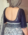 BL-W04078 Black Cotton Blouse