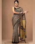 IT-W09165 Chanderi Mustard Sari