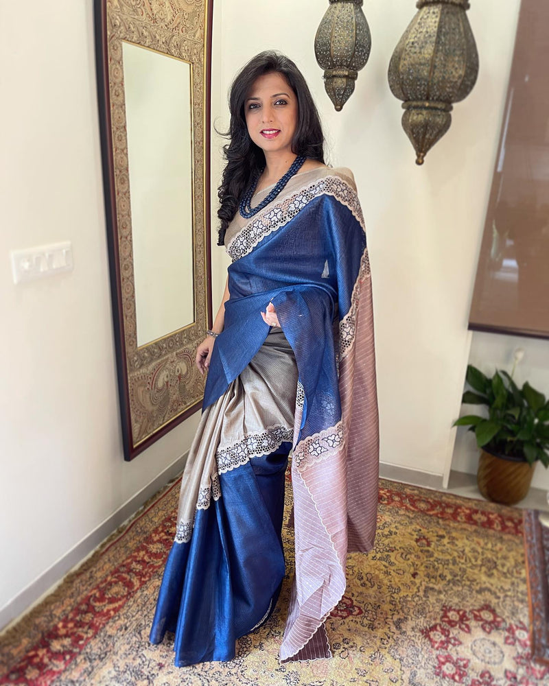 EE-V18103 Rising Cutwork Tussar