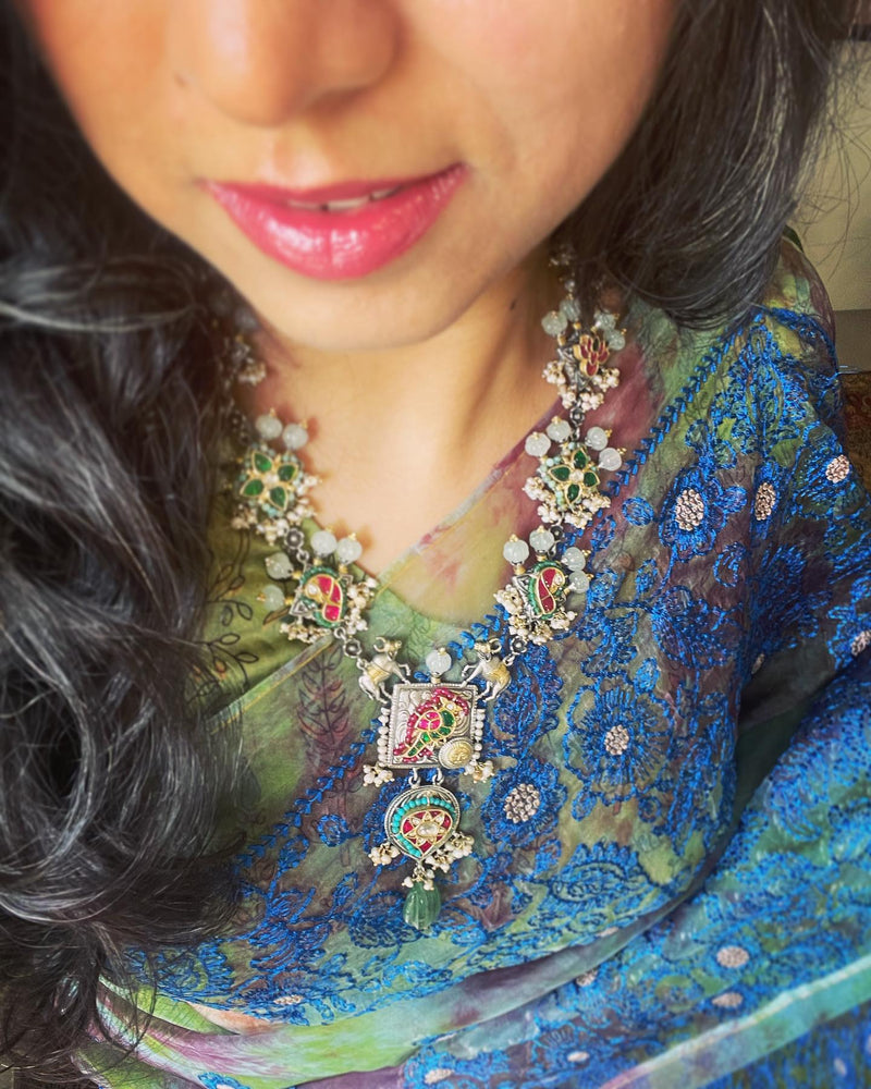 EE-V19532 Organza Floral sari